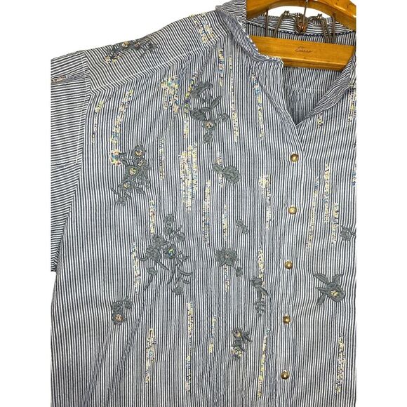 Anthropologie Pilcro Embroidered Button Down Sz: Missing - Picture 3 of 12